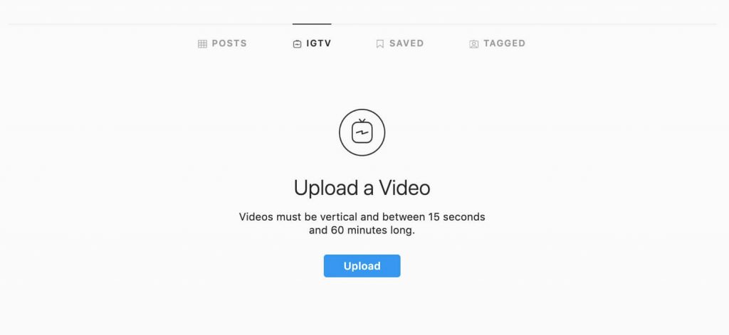 upload a video to IGTV from computer