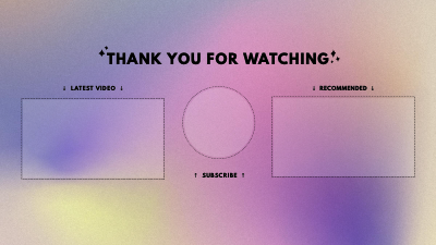 YouTube End Screen template