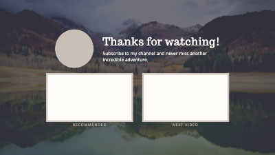 YouTube End Screen template