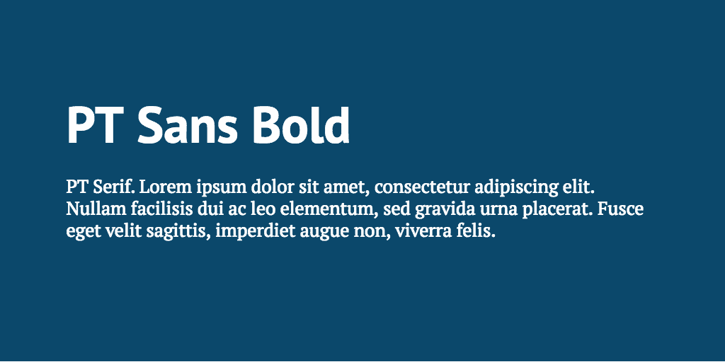 PT Sans & PT Serif font combination