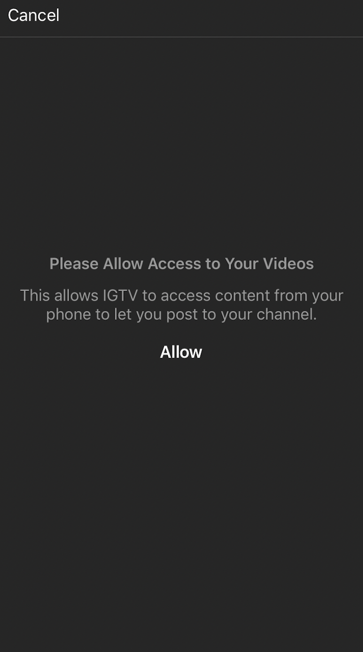 access IGTV videos