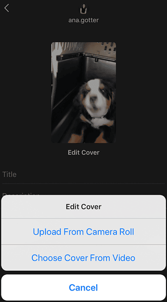 How to add IGTV cover and thumbnail on Instagram