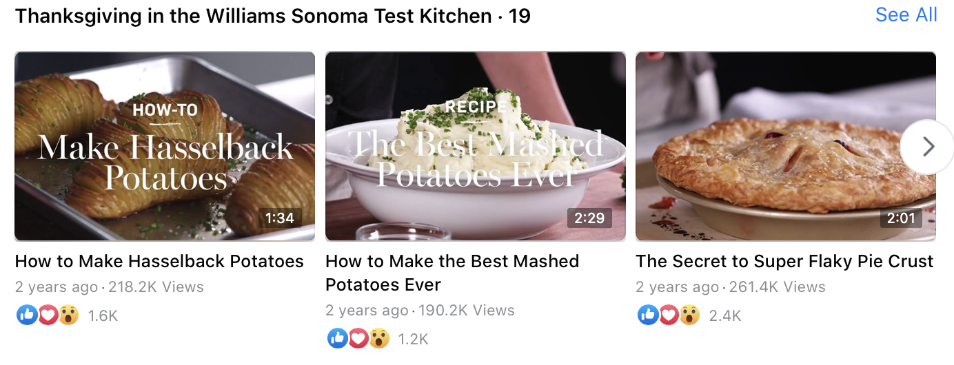 Facebook video thumbnails 