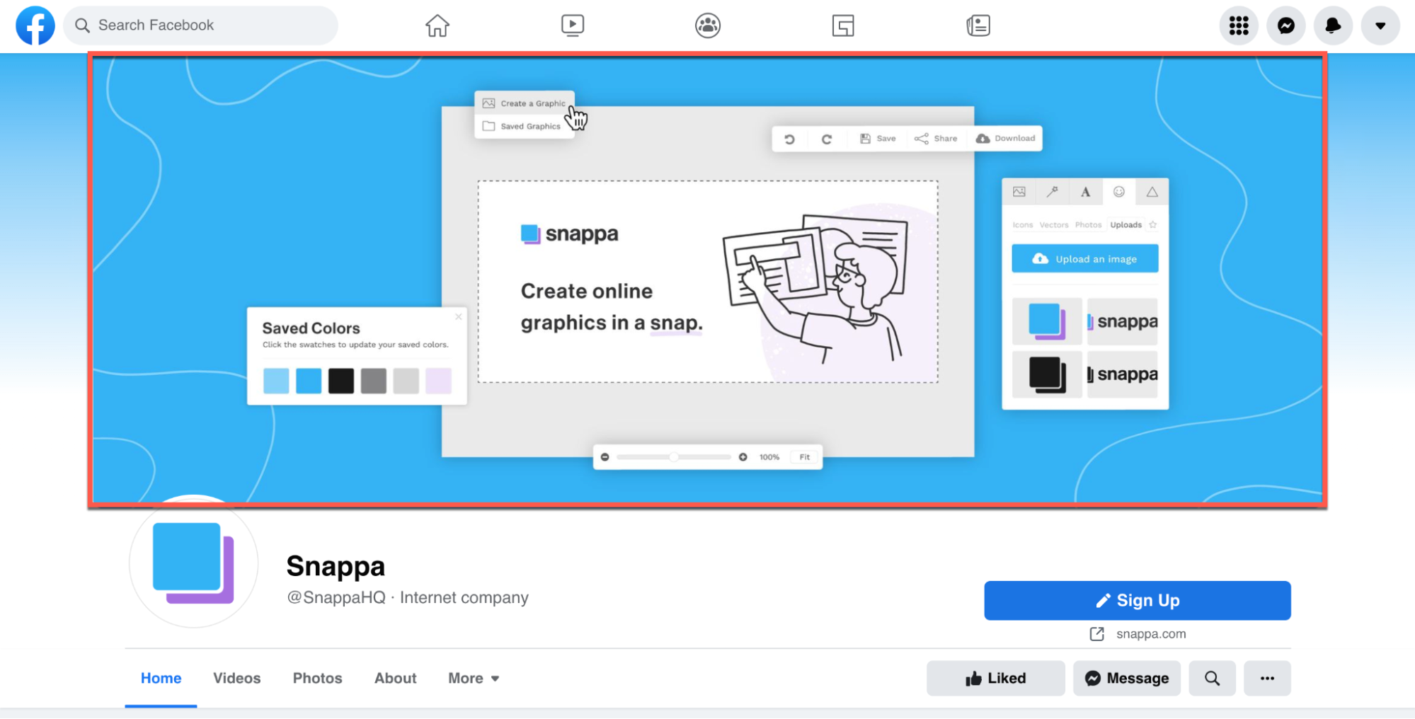 snappa facebook header image